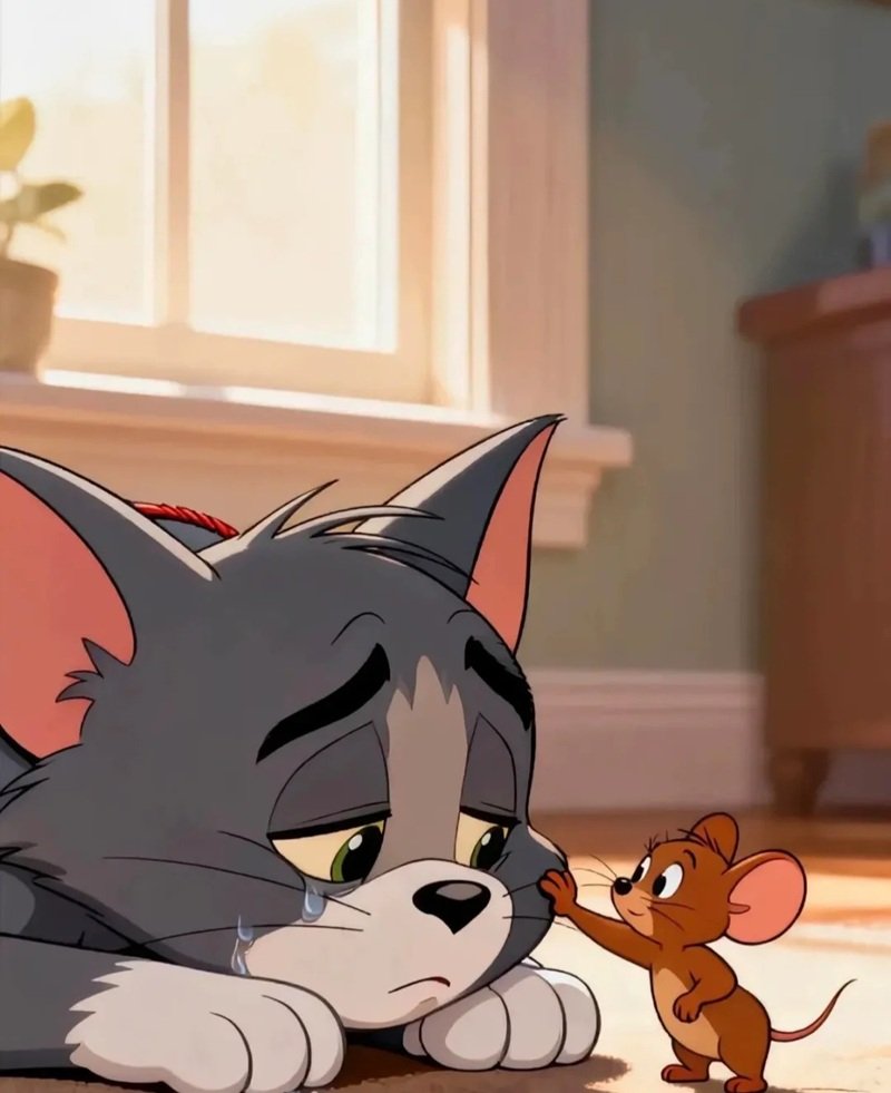 ảnh tôm và jerry buồn 16