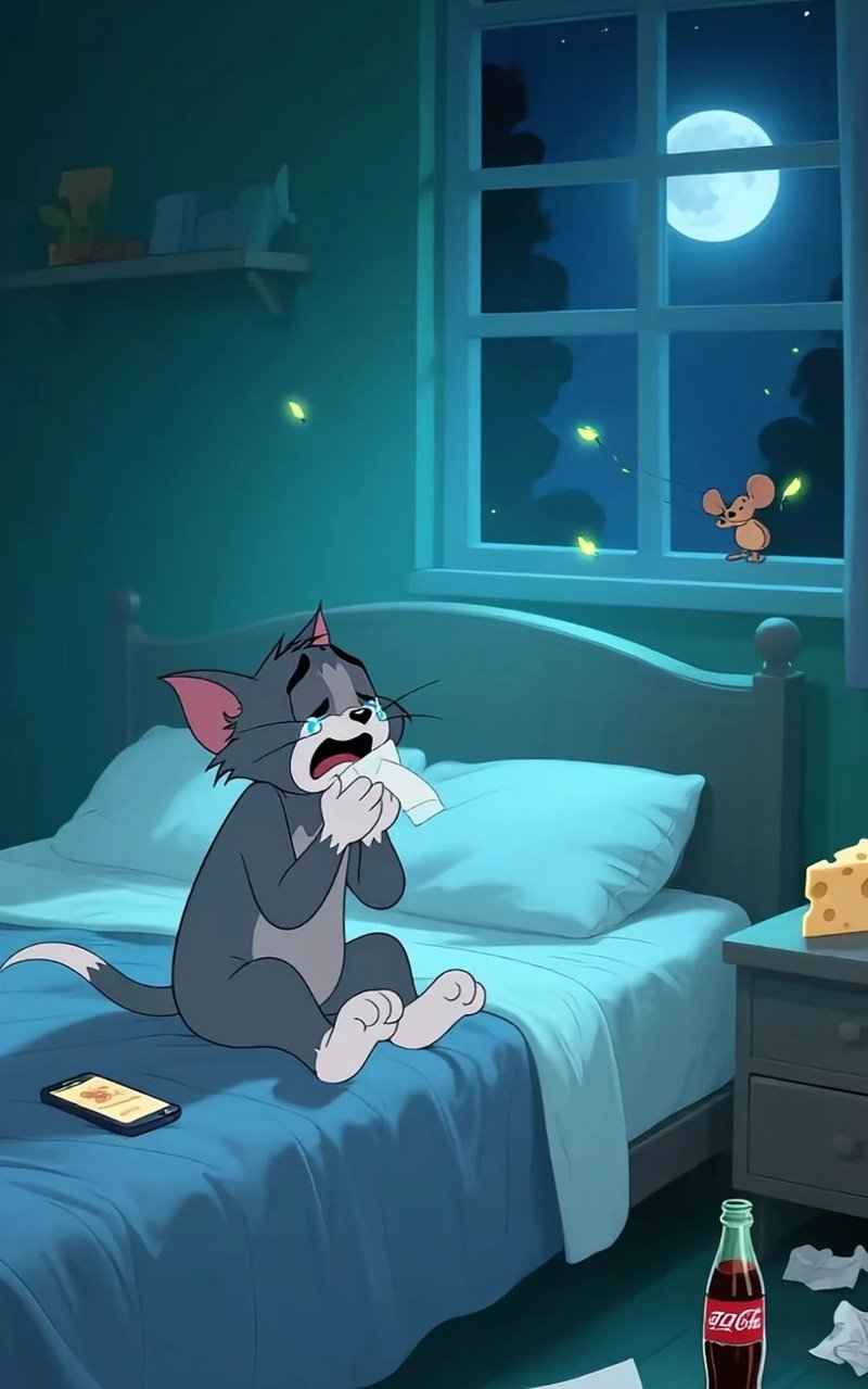 ảnh tôm và jerry buồn 19