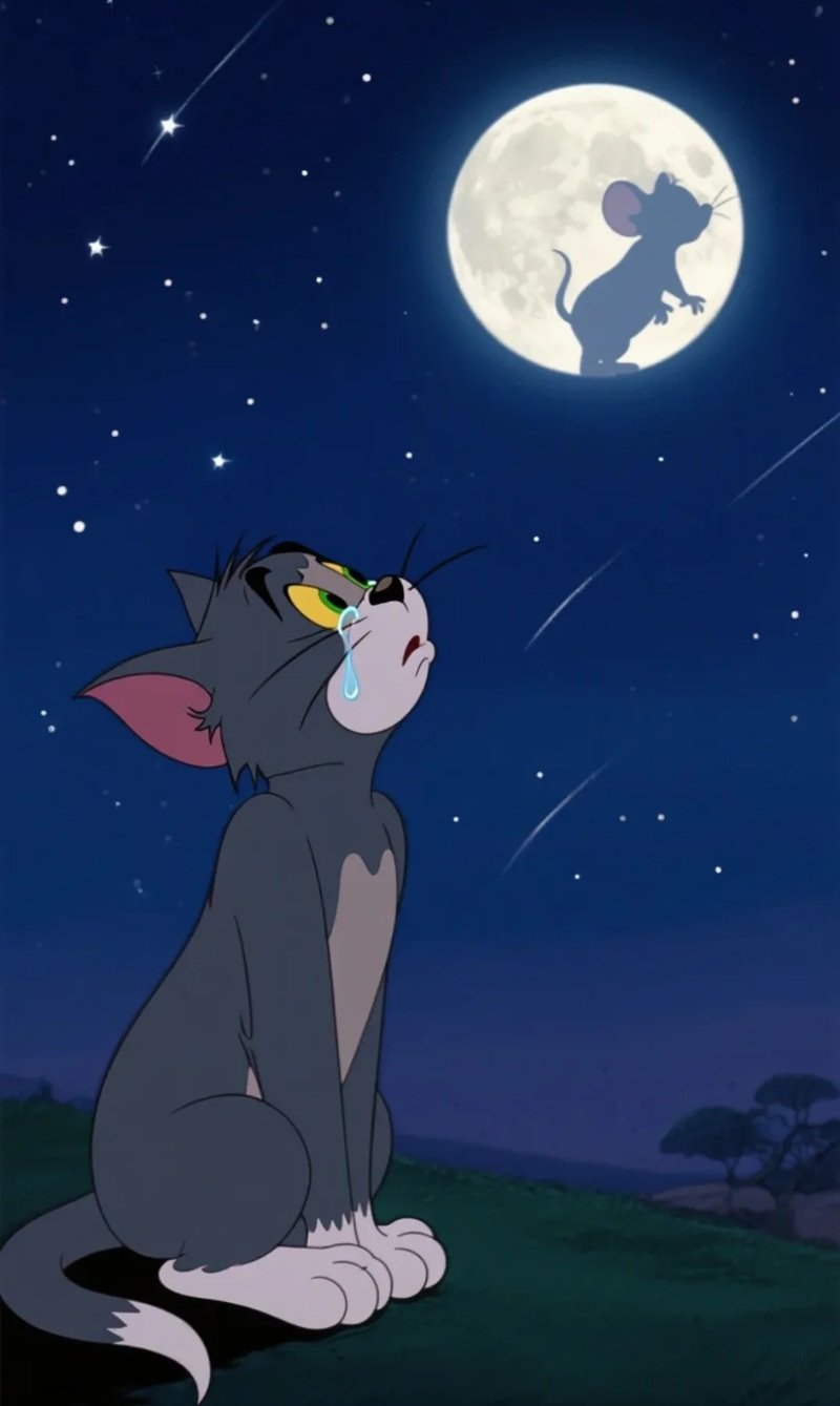 ảnh tôm và jerry buồn 2