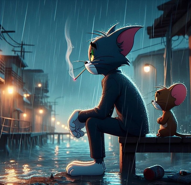 ảnh tôm và jerry buồn 25