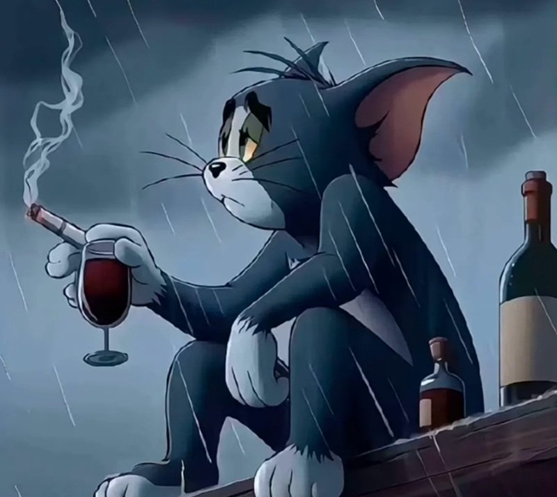 ảnh tôm và jerry buồn 6