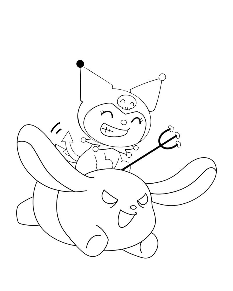 cinnamoroll tranh tô màu kuromi cute