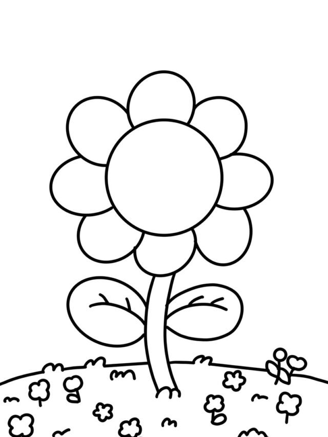90+ Tranh tô màu bông hoa phong cách đơn giản