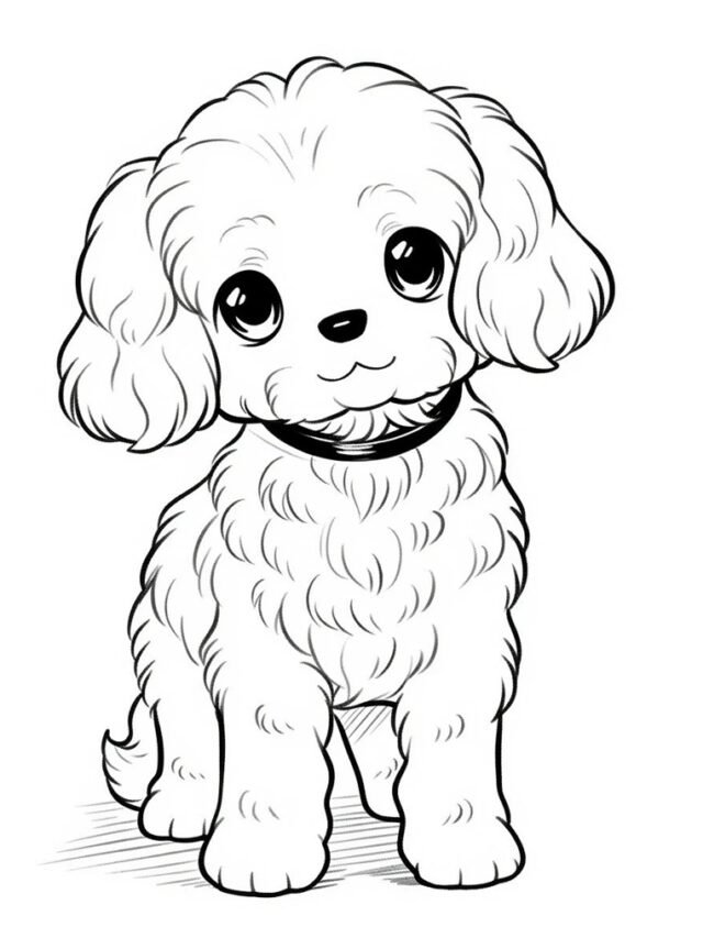 Top 90+ mẫu tranh tô màu con chó được yêu thích