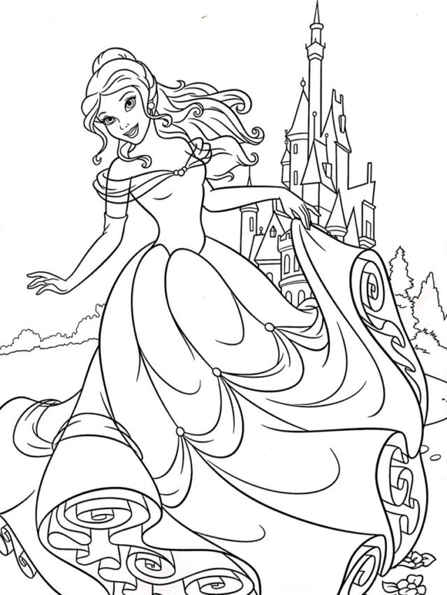 Top 90+ mẫu tranh tô màu công chúa được yêu thích