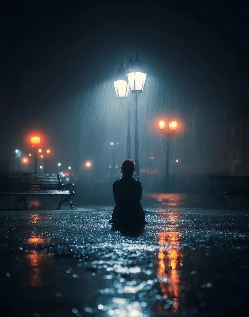 hình ảnh mưa buồn trên phố 10