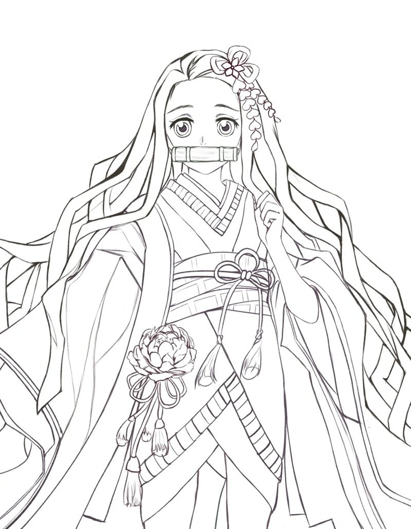 tranh tô màu anime 13