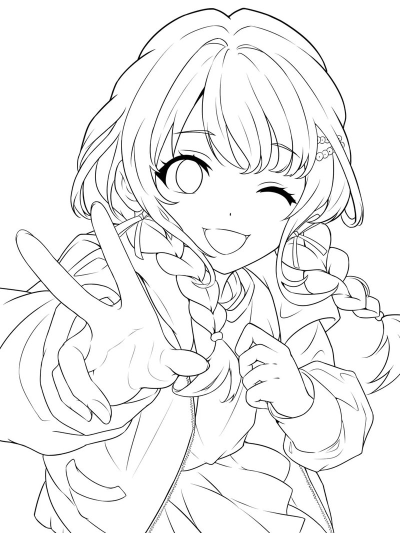 tranh tô màu anime 18