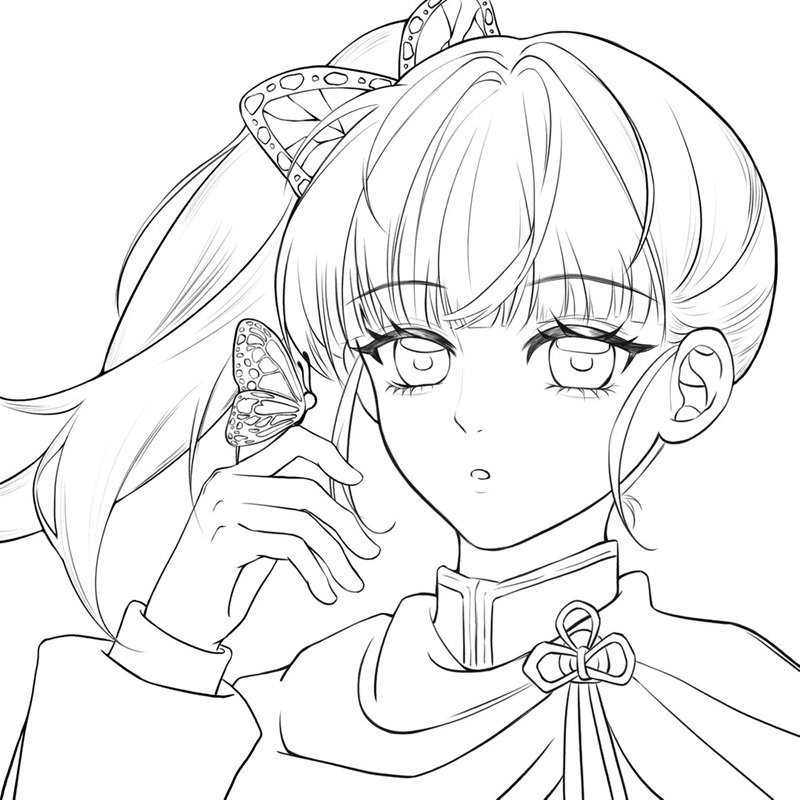 tranh tô màu anime 22