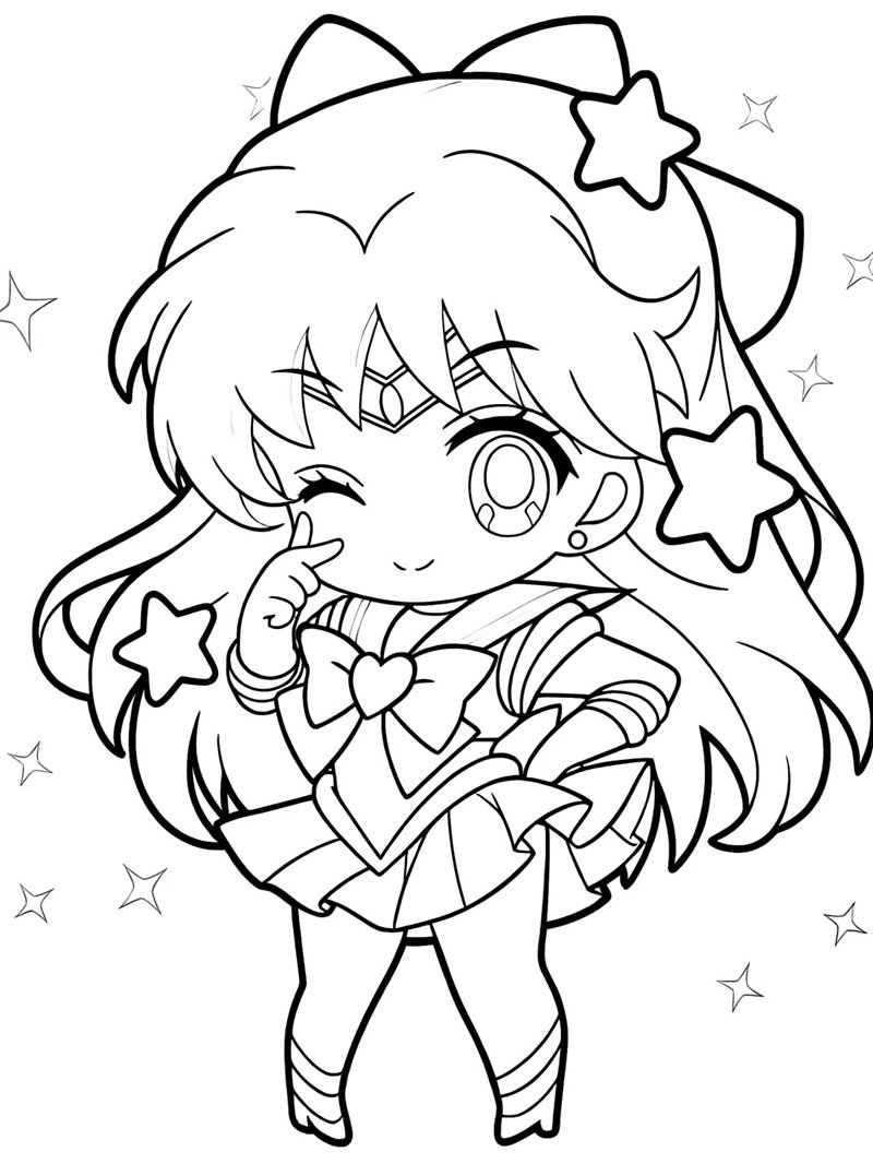 tranh tô màu anime 26