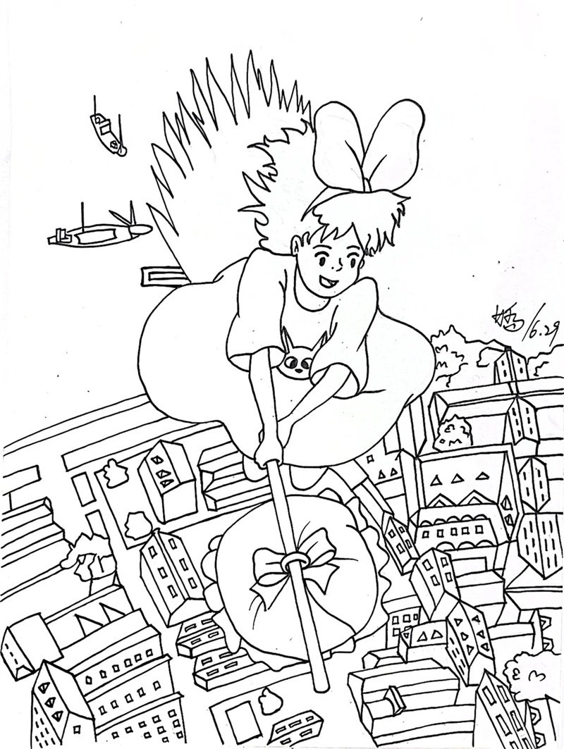 tranh tô màu anime 36