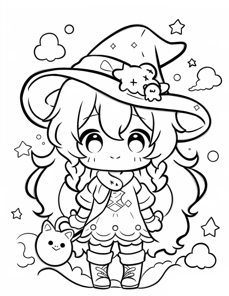 tranh tô màu anime 8