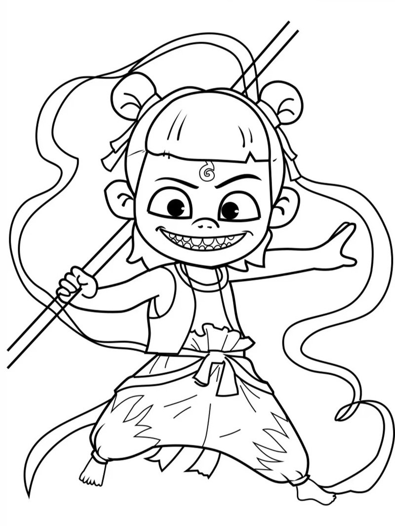 tranh tô màu anime cute 13