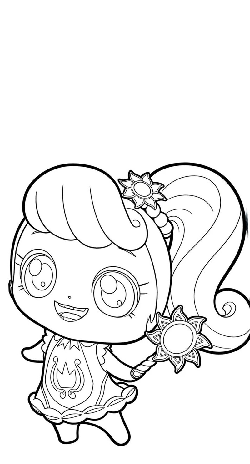 tranh tô màu anime cute 15