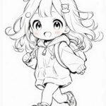 tranh tô màu anime cute 24