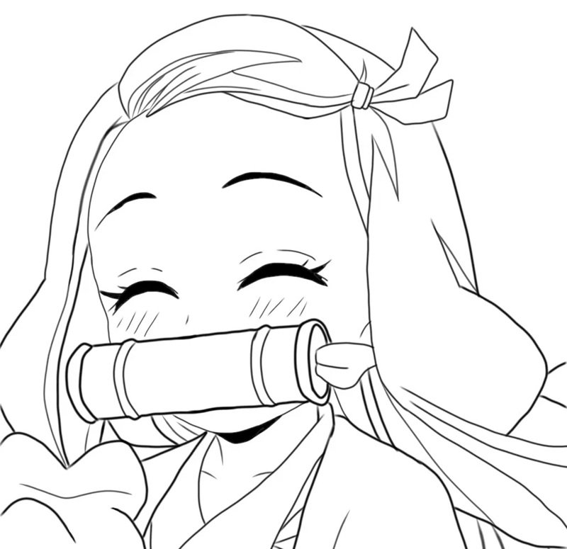 tranh tô màu anime cute 36