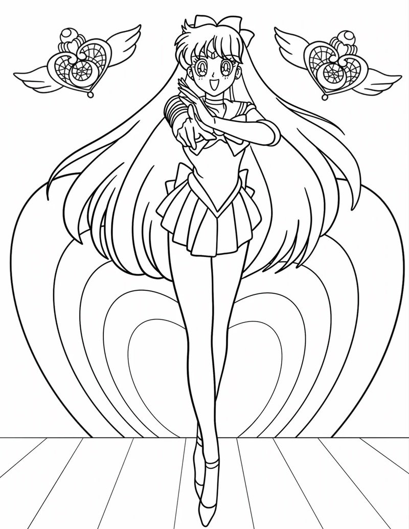 tranh tô màu anime girl ngầu 12