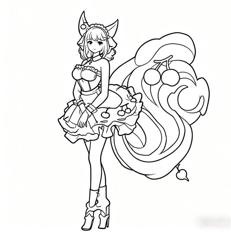 tranh tô màu anime girl ngầu 14