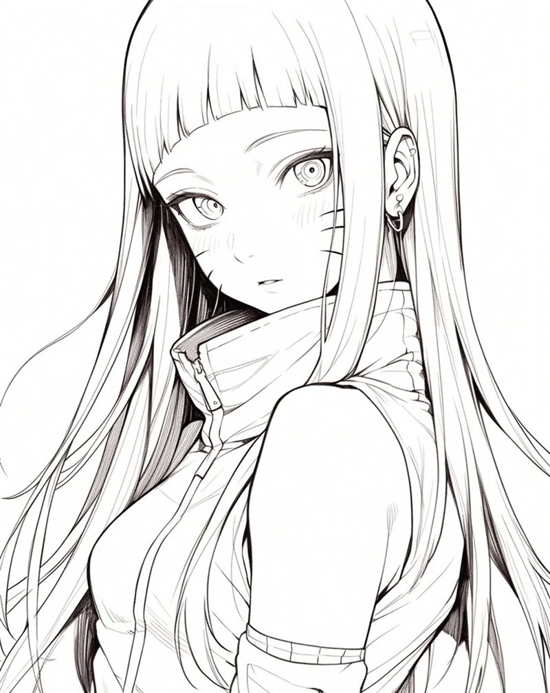 tranh tô màu anime girl ngầu 16