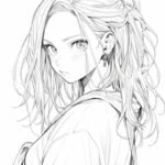 tranh tô màu anime girl ngầu 18