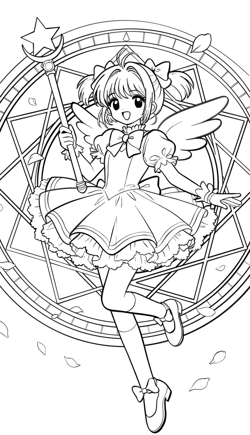 tranh tô màu anime girl ngầu 22