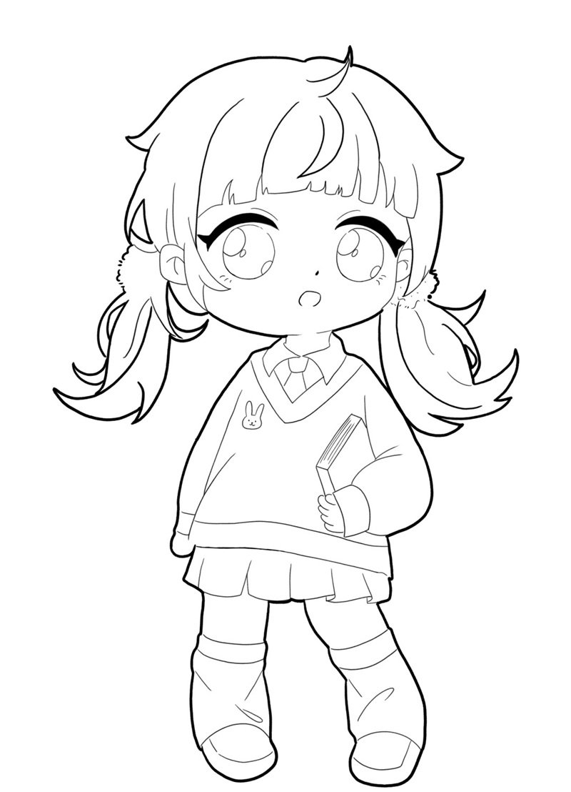 tranh tô màu anime girl ngầu 23