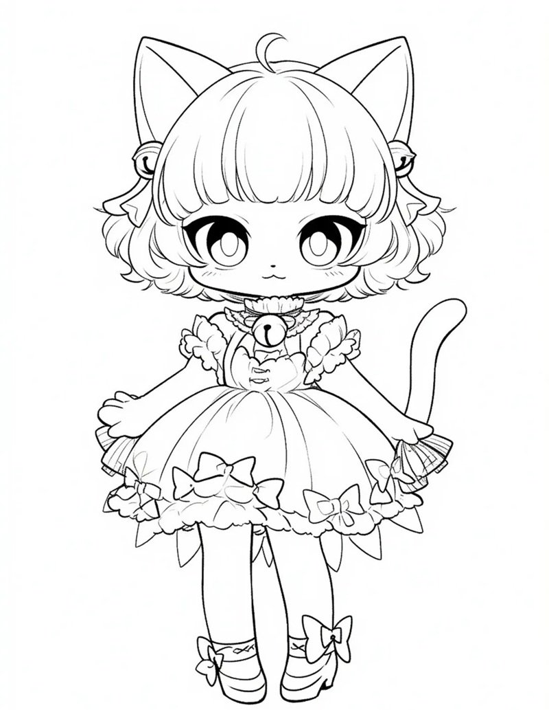 tranh tô màu anime girl ngầu 26