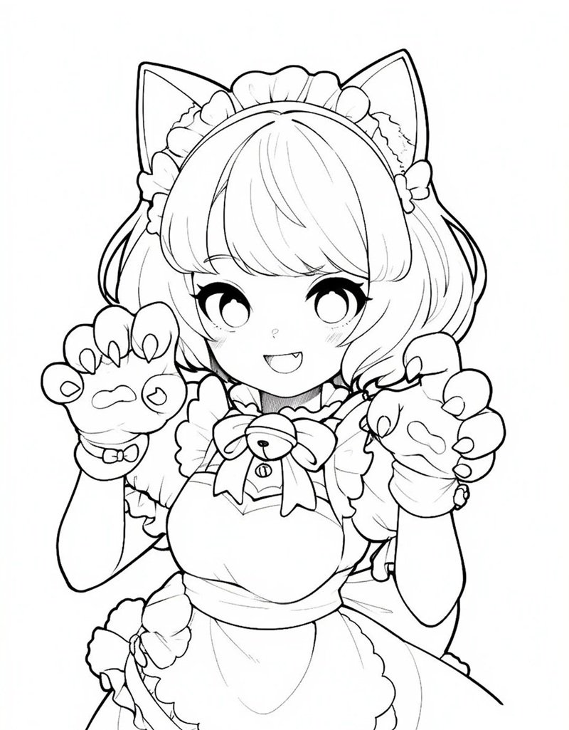 tranh tô màu anime girl ngầu 27