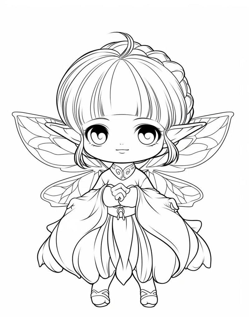 tranh tô màu anime girl ngầu 28