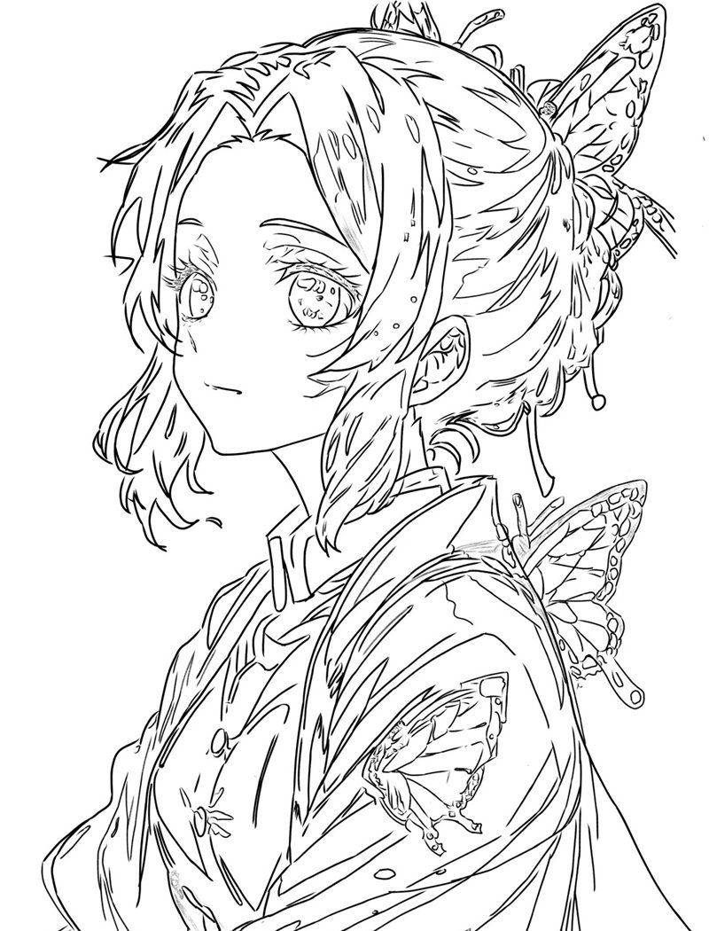 tranh tô màu anime girl ngầu 37