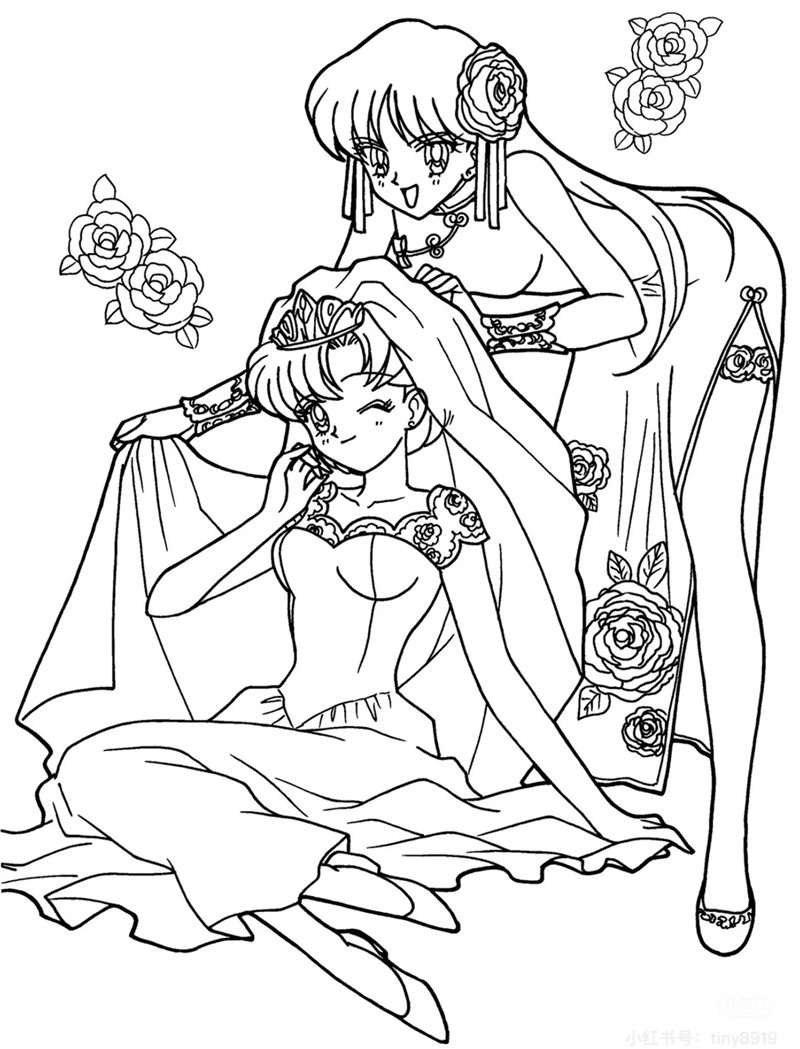 tranh tô màu anime girl ngầu 8