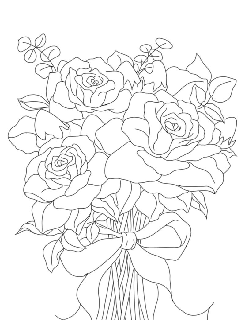 tranh tô màu bông hoa 1