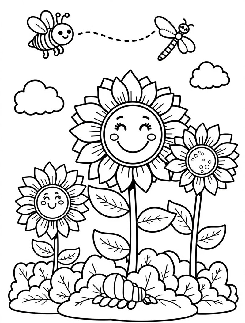 tranh tô màu bông hoa 13