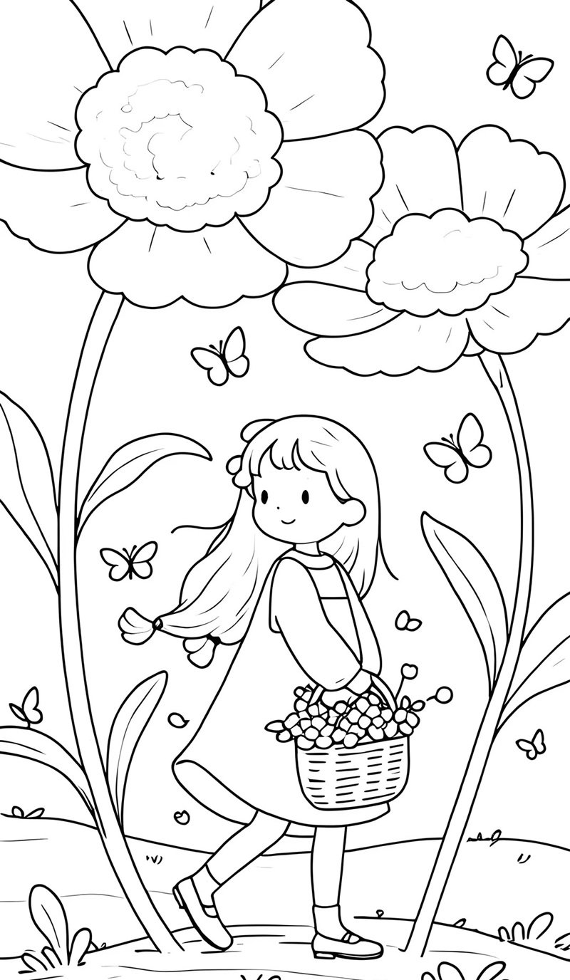 tranh tô màu bông hoa 3