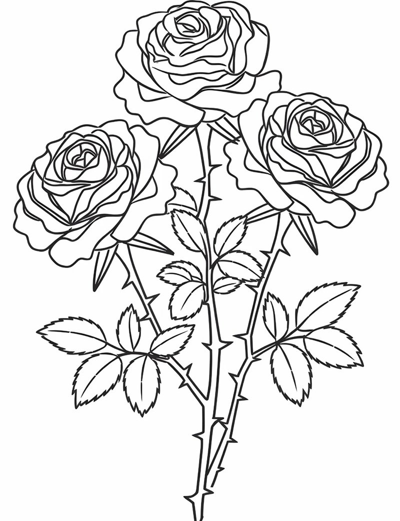 tranh tô màu bông hoa 32