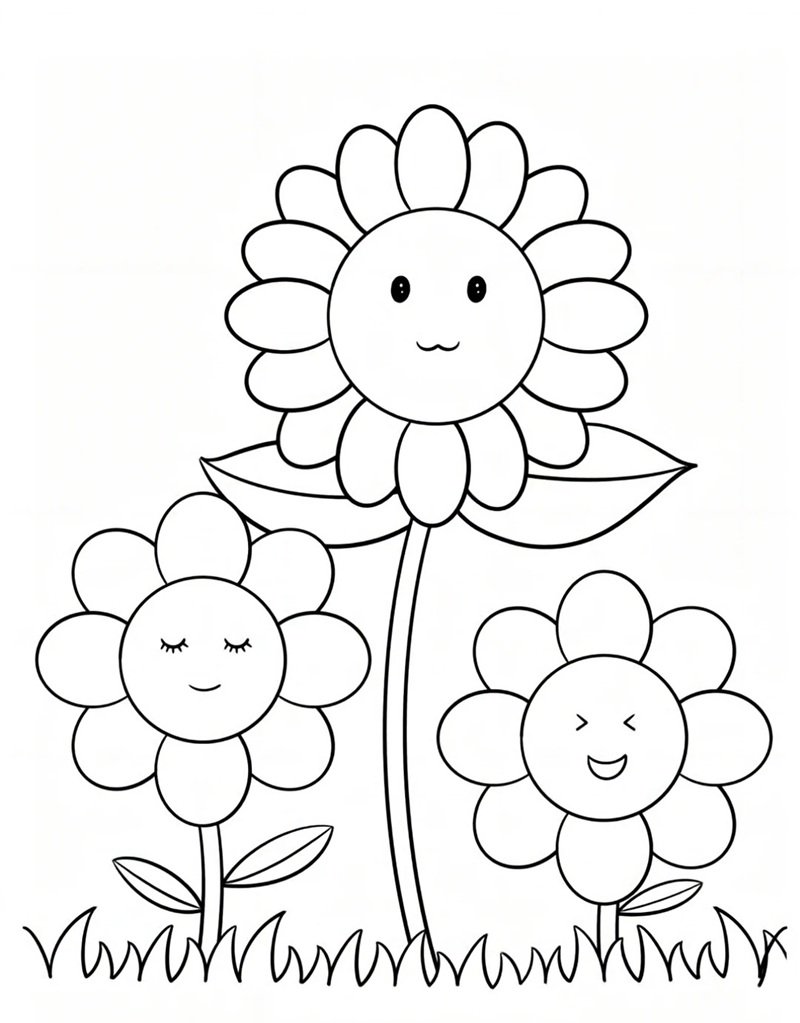 tranh tô màu bông hoa 34