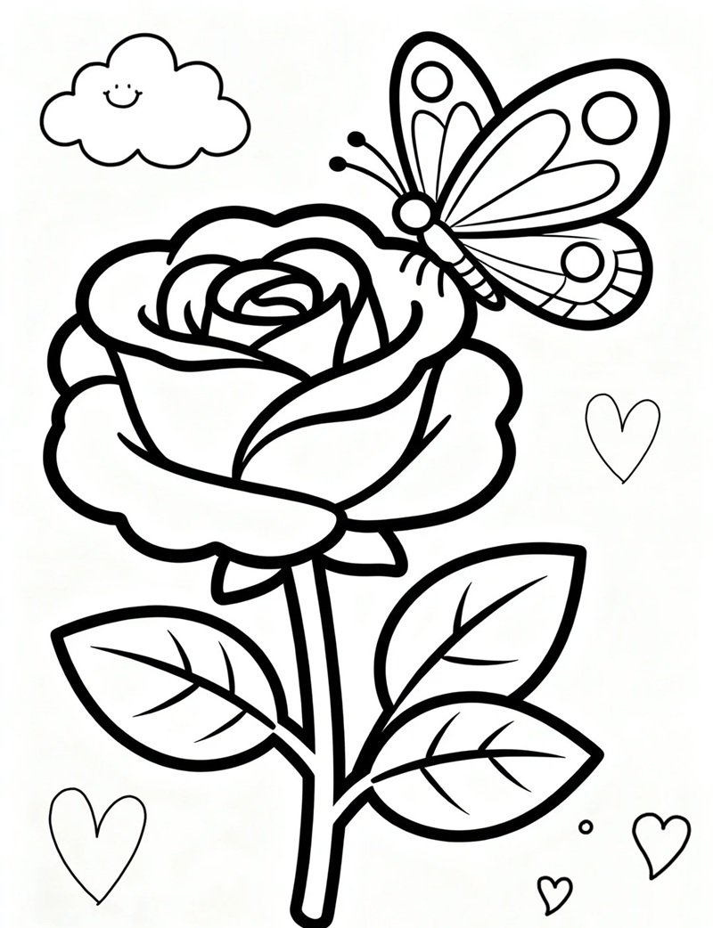 tranh tô màu bông hoa 38