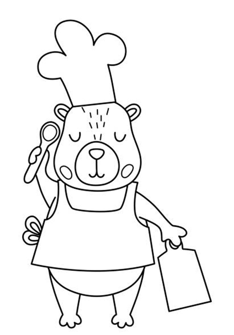 tranh tô màu capybara 14