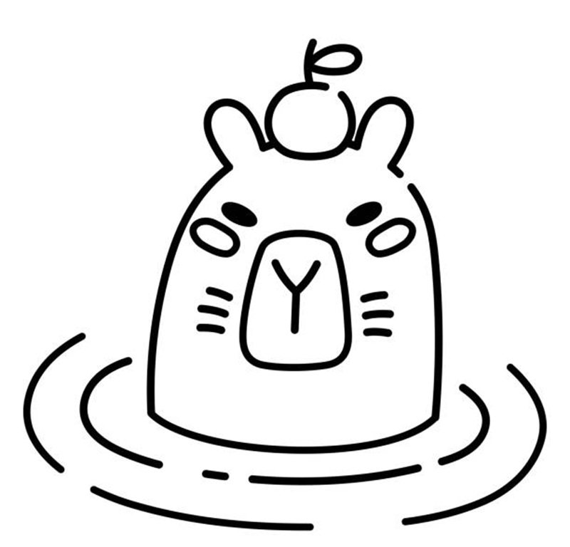 tranh tô màu capybara 21