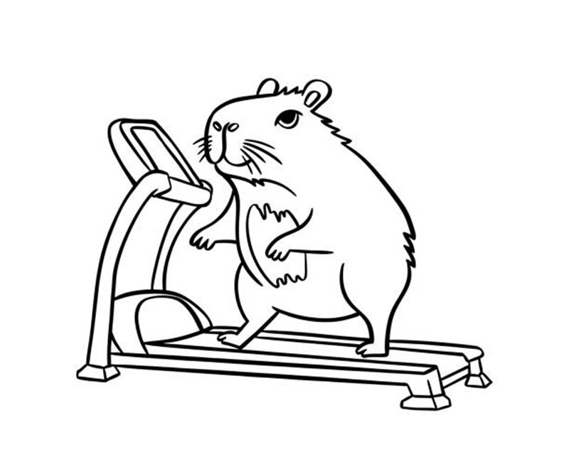 tranh tô màu capybara 5