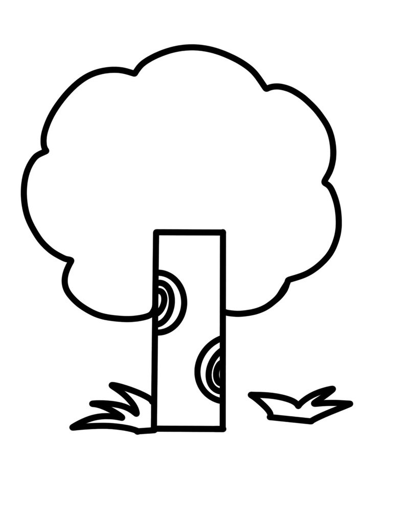 tranh tô màu cây xanh 13