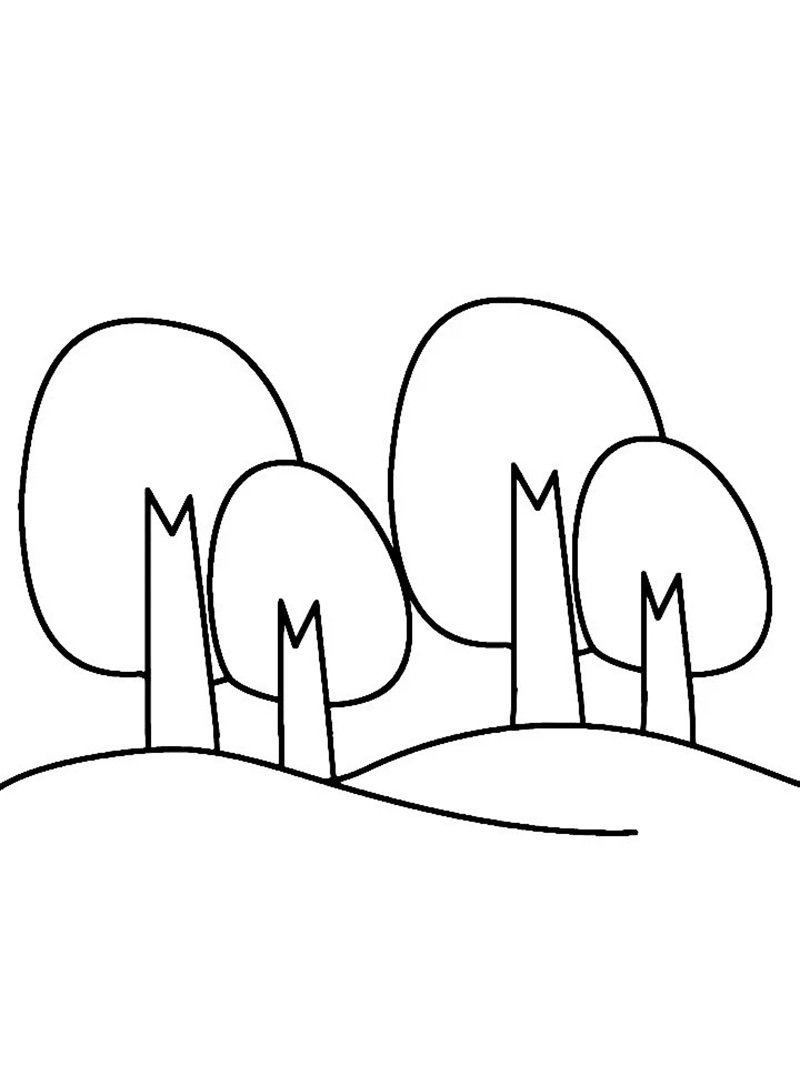 tranh tô màu cây xanh 14