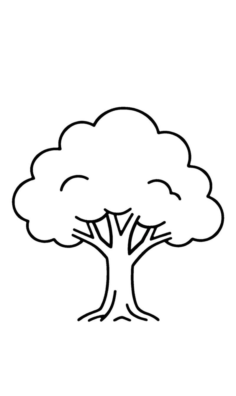 tranh tô màu cây xanh 22