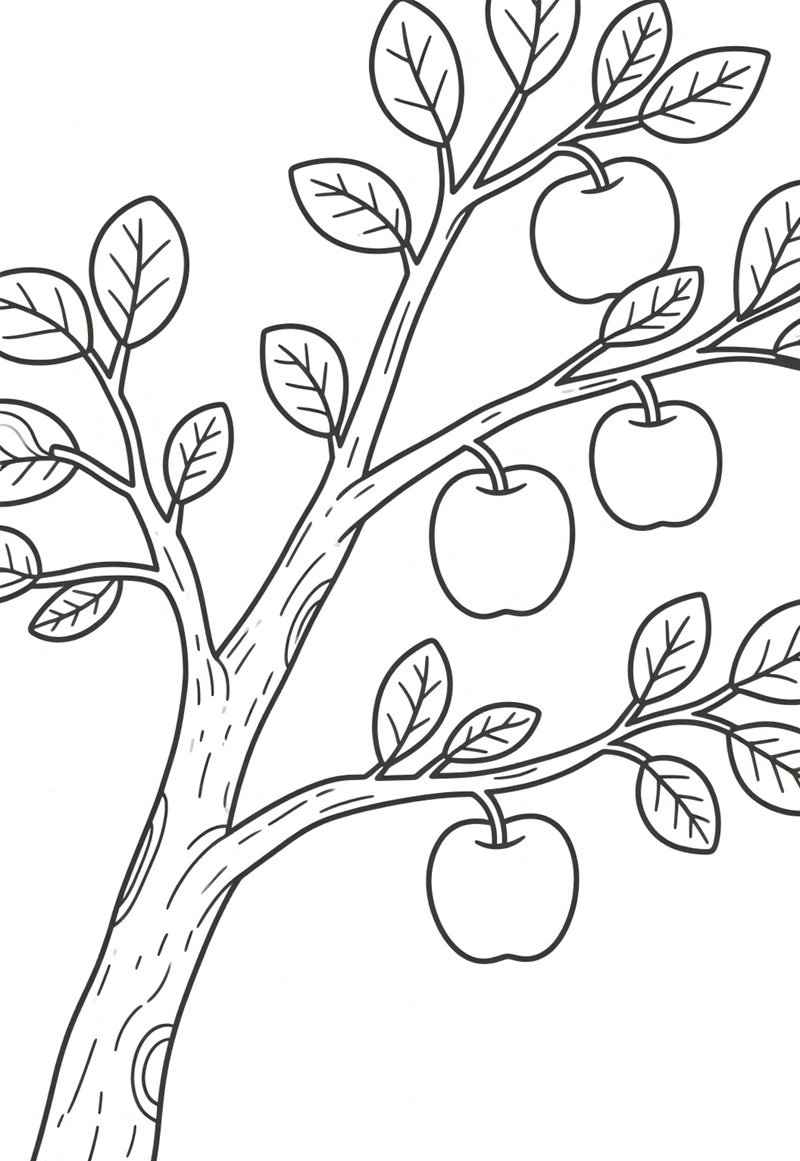 tranh tô màu cây xanh 37