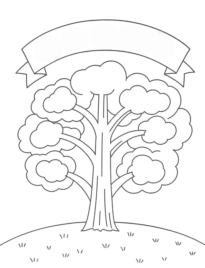 tranh tô màu cây xanh 39
