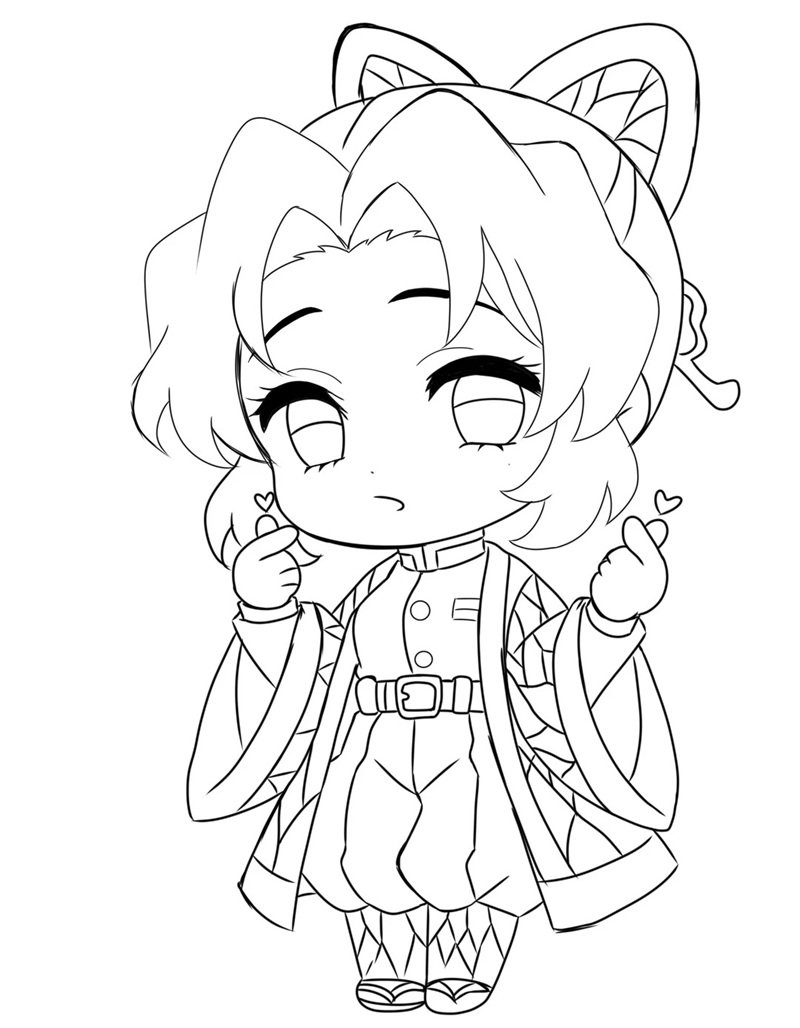 tranh tô màu chibi cute 14