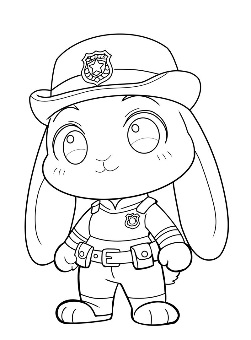 tranh tô màu chibi cute 17