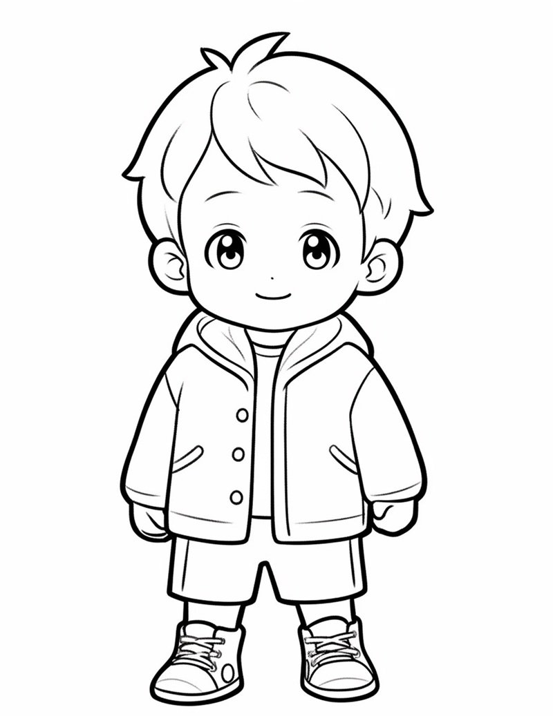 tranh tô màu chibi cute 19