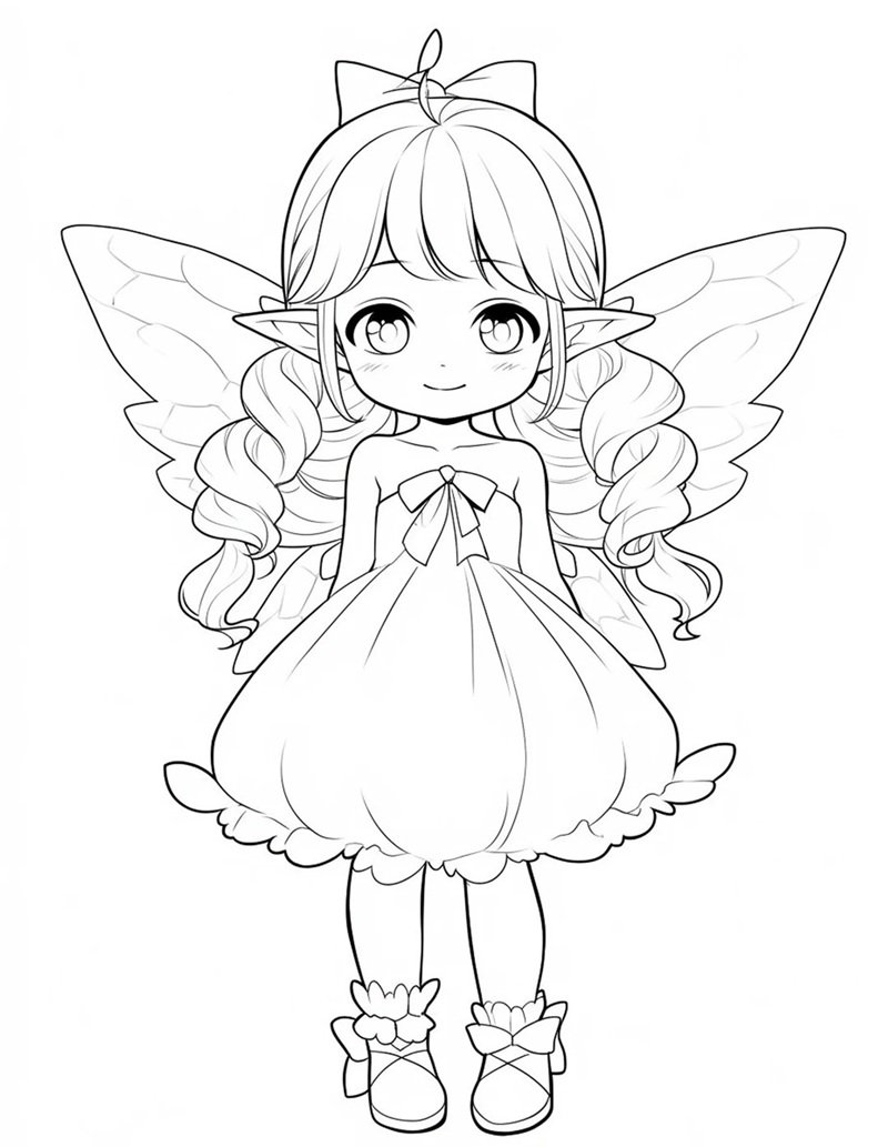 tranh tô màu chibi cute 24