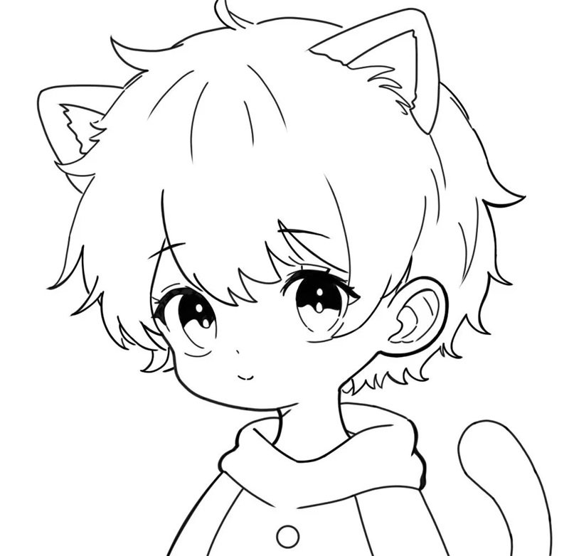 tranh tô màu chibi cute 26